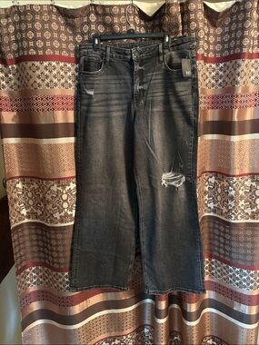 Womens Black Distressed Jodi Wide-Leg Jeans - Kut from the Kloth